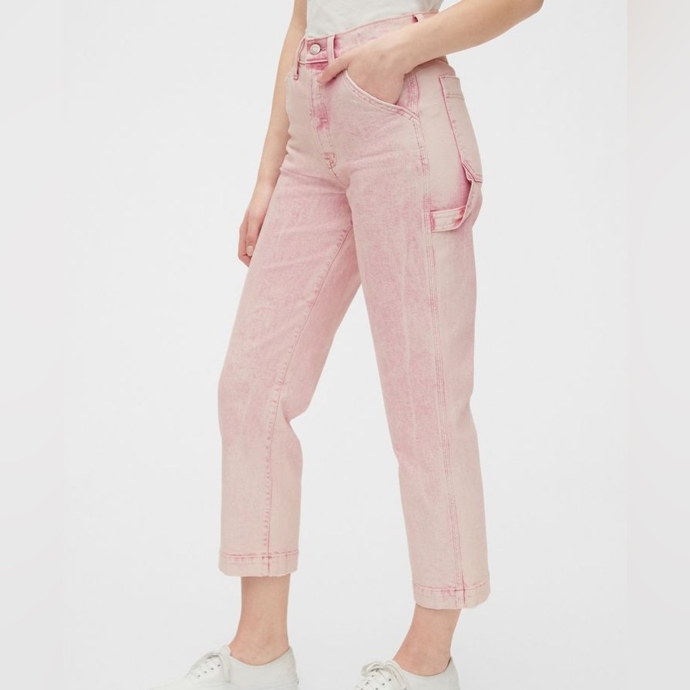 GAP Pink Carpenter High Rise Jeans 16